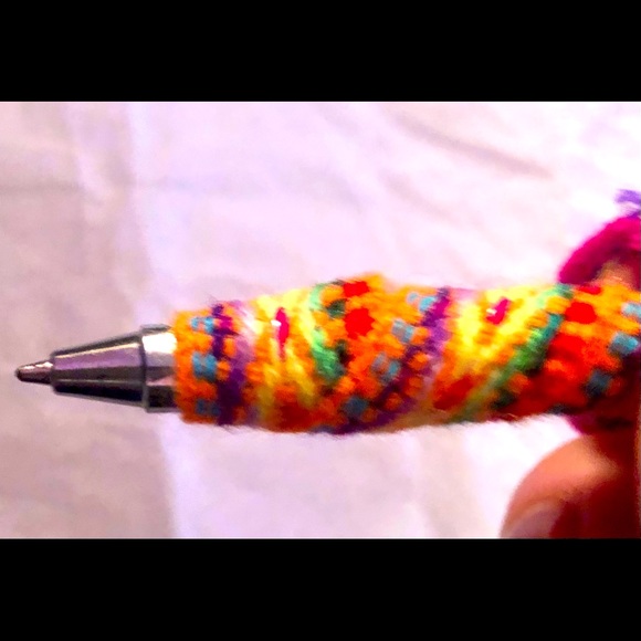 DOLL PEN handmade Woven Wool made in south america souvenir 5” NWOT never used - Picture 5 of 6